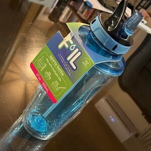 Free with any purchase/ Foil Blue Sports Bottle